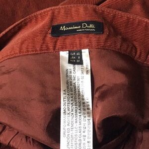 MASSIMO DUTTI CORDORUY A-Line Skirt Rust Color Size 8